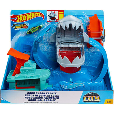 Hot Wheels Robot cápa őrjöngés pályaszett – Mattel