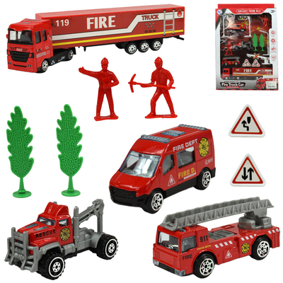 Tűzoltósági autók kiegészítőkkel kétféle változatban