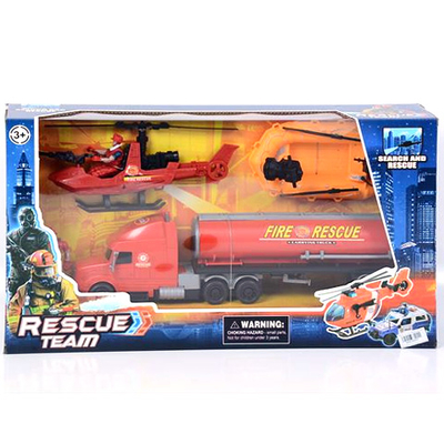 Rescue Team tűzoltósági játék szett gumicsónakkal