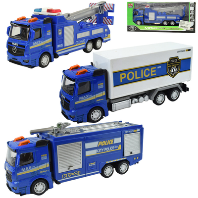 Rendőrségi hátrahúzós teherautók háromféle változatban