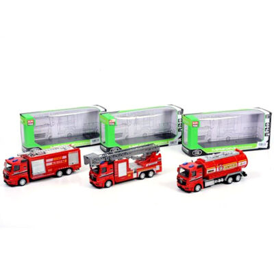 Tűzoltósági hátrahúzós teherautók háromféle változatban