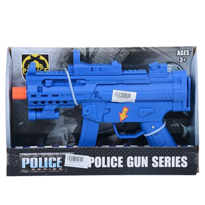 Rendőrségi gépfegyver hang effektekkel kék színben