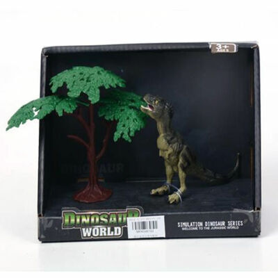T-rex figura fával 12 cm