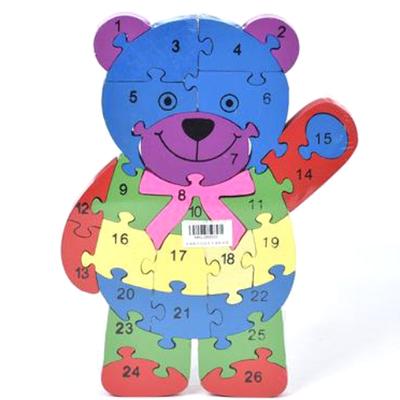 Számos fa oktató macis puzzle