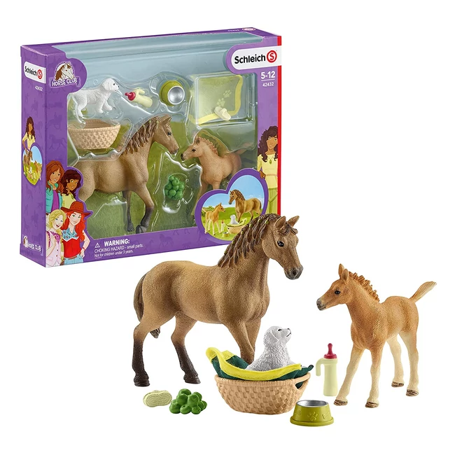 Schleich Horse Club: Sarah kis állatai ápoló szettel