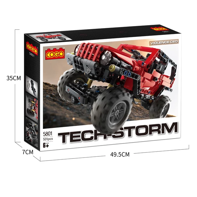 COGO® 5801 | kompatibilis építőjáték | 501 db építőkocka | Racing terepjáró jeep