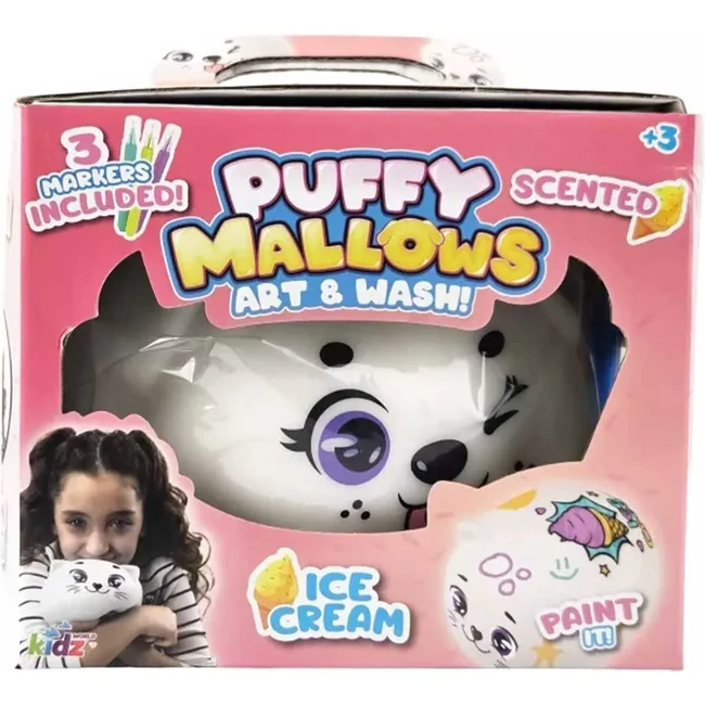 Pufók mályvacukor állatka: Ice Cream – pink