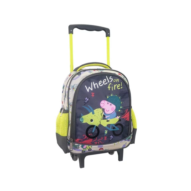 Peppa malac Wheels on fire gurulós ovis hátizsák 27×10×31 cm