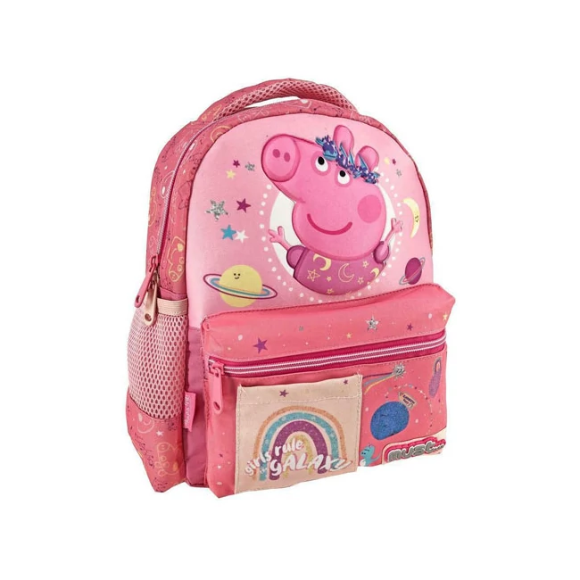 Peppa malac: Girls Rule the Galaxy 3D mintás ovis hátizsák 27×10×31 cm