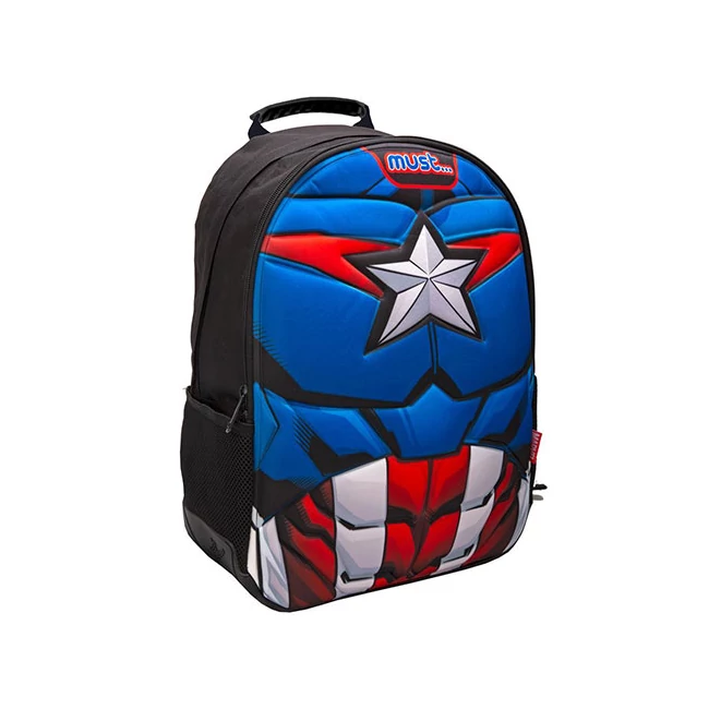 Must… Bosszúállók Amerika Kapitány 3D mintás iskolatáska, hátizsák 32×15×43 cm