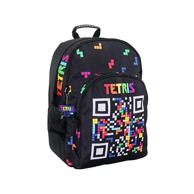 Tetris lekerekített iskolatáska, hátizsák 33×16×45 cm