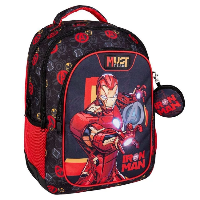 Luna: Must Team Vasember lekerekített 3 rekeszes hátizsák 32×18×43 cm