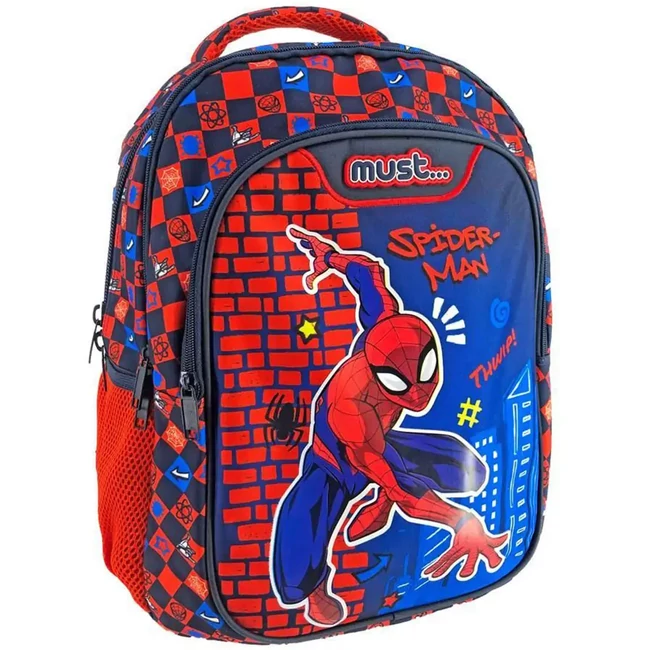 Marvel: Pókember háromrekeszes iskolatáska, hátizsák 32×18×43 cm