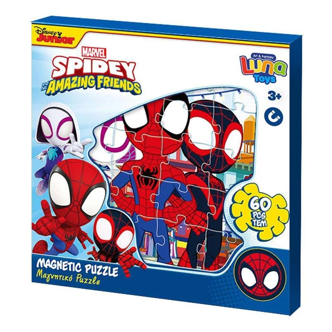 Luna: Spidey és barátai mintás 3×20 db-os mágneses puzzle