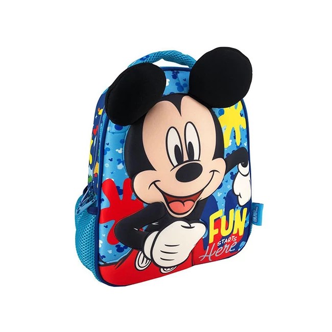 Mickey egér Fun Starts Here 3D mintás ovis hátizsák 27×10×31 cm