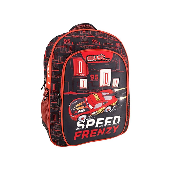 Must… Verdák Speed Frenzy három rekeszes lekerekített iskolatáska, hátizsák 32×18×43 cm