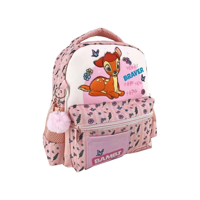 Bambi pink 3D mintás ovis hátizsák 27×10×31 cm