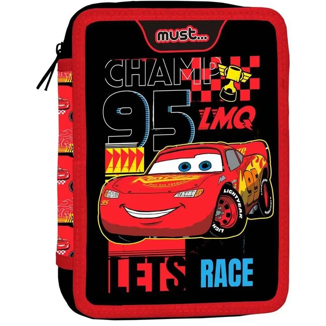 Verdák: Villám McQueen kétszintes töltött tolltartó 15×21 cm