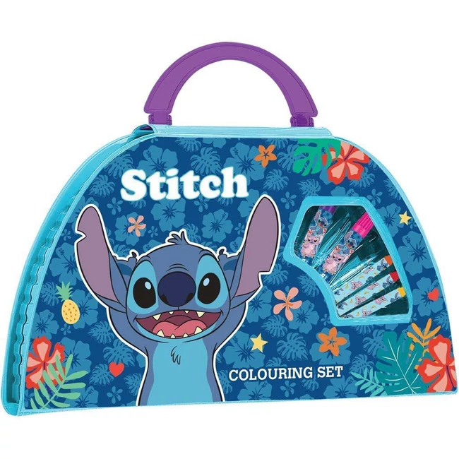 Luna: Disney Lilo és Stitch színező szett bőröndben 50 db-os
