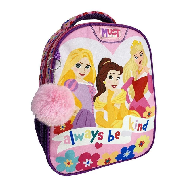 Luna: Must Team Disney hercegnős lekerekített 2 rekeszes hátizsák 27×10×31 cm