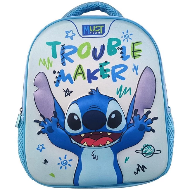 Luna: Must Team 3D Stitch lekerekített ovis hátizsák 26×10×32 cm