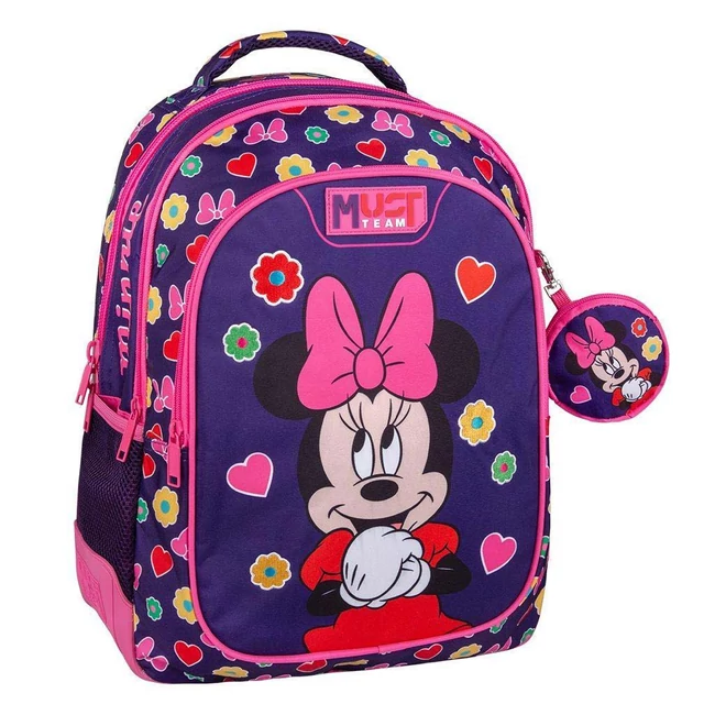 Luna: Must Team Disney Minnie egeres lekerekített 3 rekeszes hátizsák 32×18×43 cm