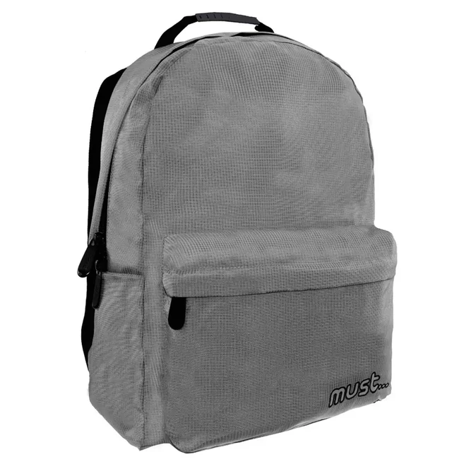 Must Ripstop szürke iskolatáska hátizsák 42×32×17 cm