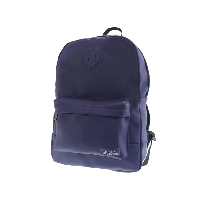 Must: Kék divatos lekerekített iskolatáska, hátizsák 30×13×41 cm
