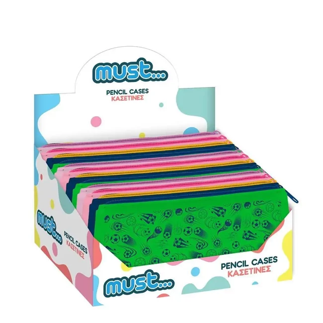 Must: Mintás szilikon tolltartó négyféle változatban 20×10 cm