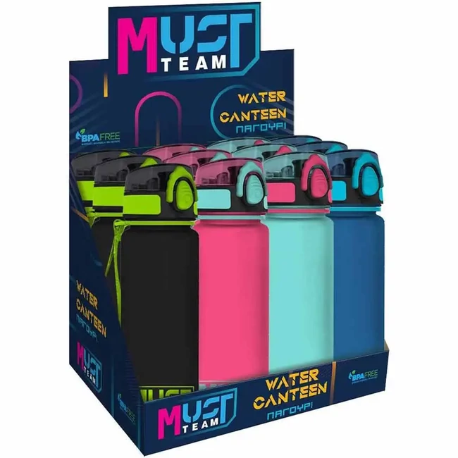 Luna: Must… Rozsdamentes fém kulacs fogantyúval 650ml többféle színben 1 db