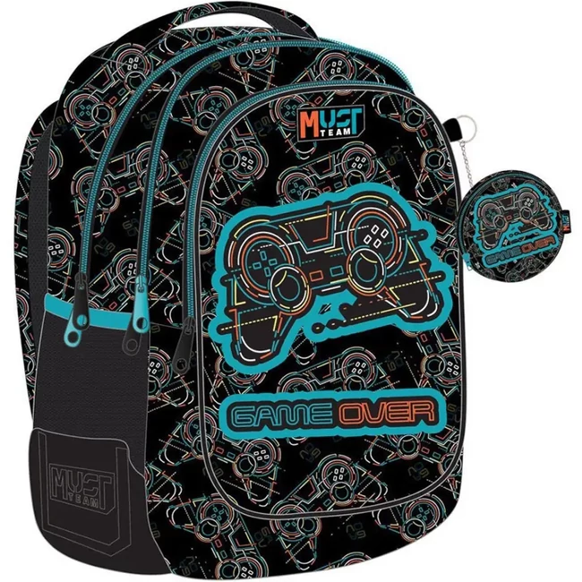 Luna: Must Team Game on focilabda mintás lekerekített 3 rekeszes iskolatáska, hátizsák 32×18×43 cm