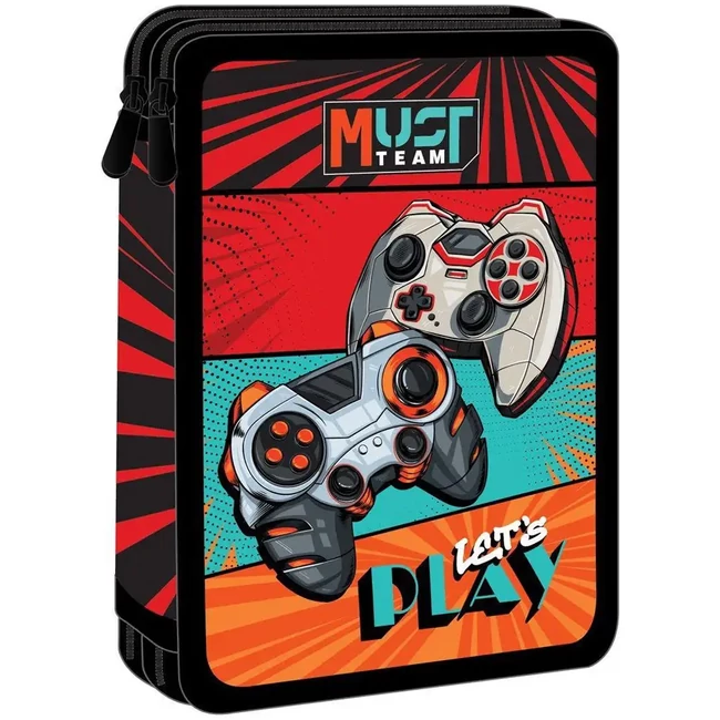 Luna: Must Team Let's play gamer mintás 2 szintes töltött tolltartó