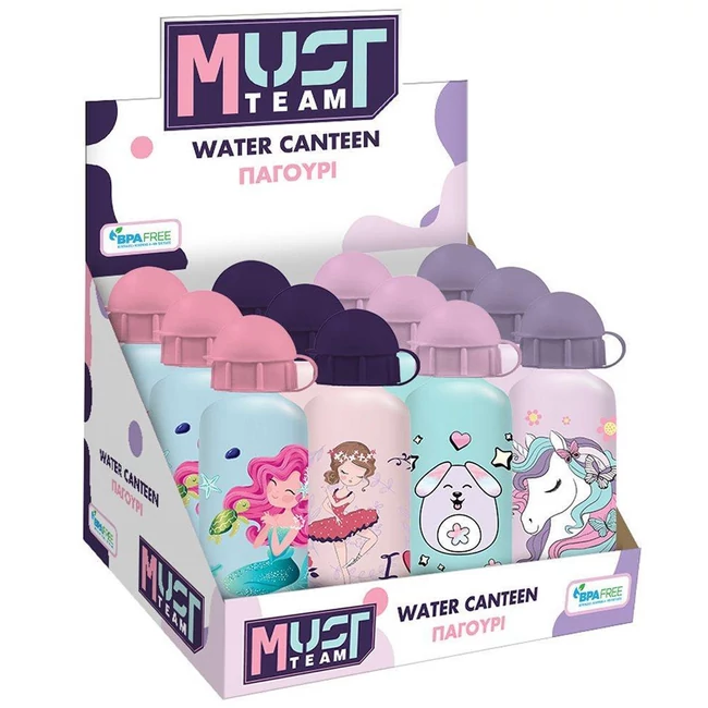 Luna: Must Team lányos alumínium kulacs többféle változatban 500ml 1 db