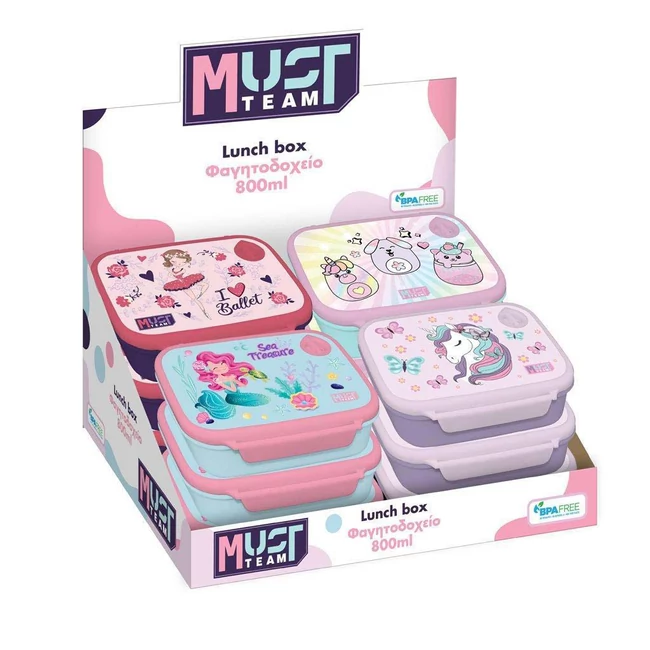 Luna: Must Team Lányos műanyag uzsonnás doboz többféle változatban 800ml 1 db
