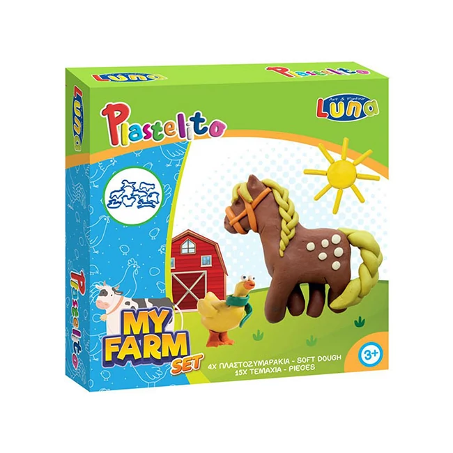 Plastelito Farm gyurma szett formákkal