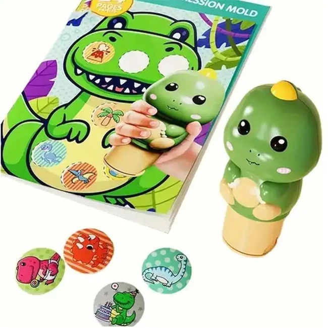 Luna: Dinoszauruszos matricák 100 db-os szett dinós bélyegzővel