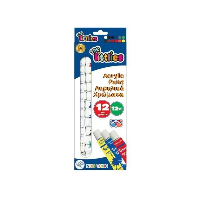 Színes akril festék szett 12ml 12 db-os
