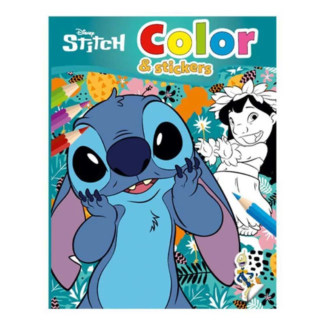 Luna: Disney Stitch színező füzet matricákkal 32 oldal