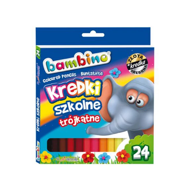 Bambino: Háromszögletű színesceruza készlet 24 db