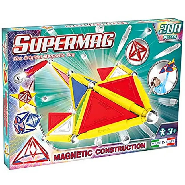 Supermag: Tags Primary 200 db-os mágneses építőjáték szett panelekkel