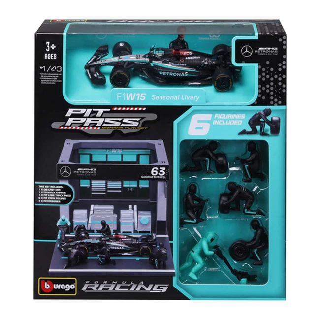 Bburago: F1 versenyautó 1/43 – MB AMG W15 E Performance boxutca