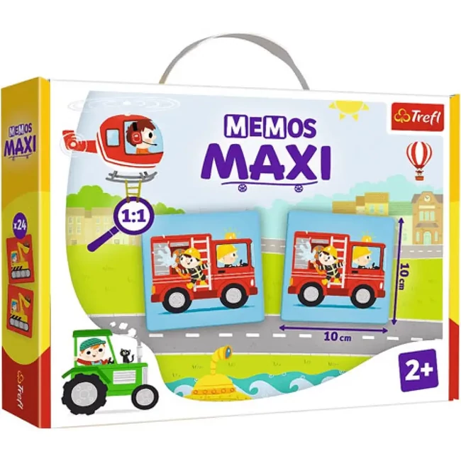 Járművek Maxi memória játék 24 db-os – Trefl