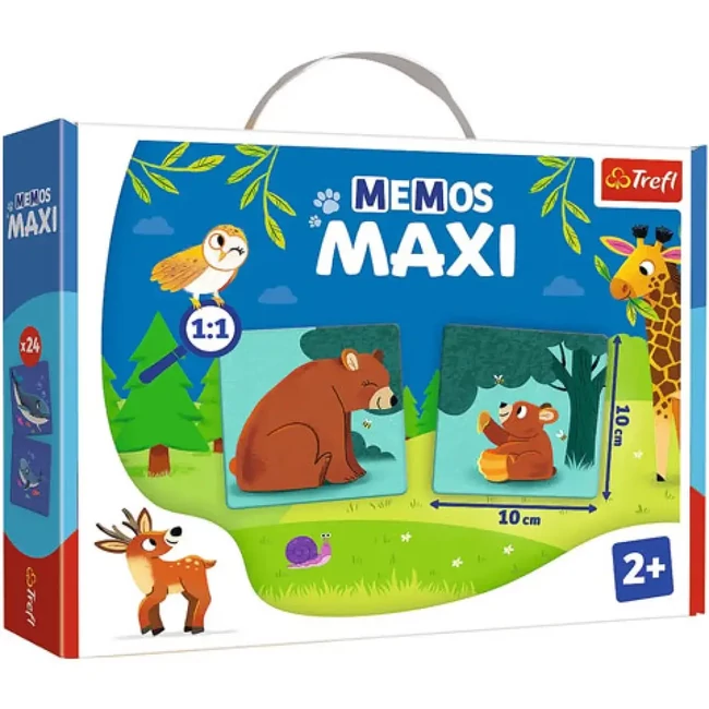 Állatok Maxi memória játék 24 db-os – Trefl