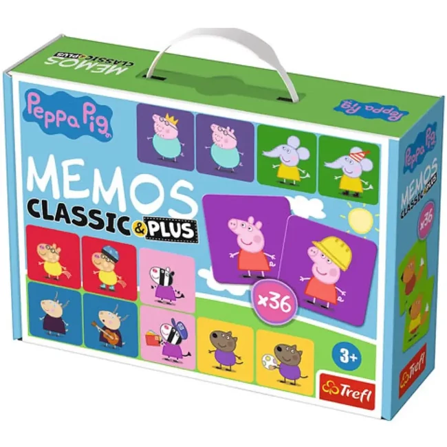 Peppa malac Classic & Plus memória játék 36 db-os – Trefl