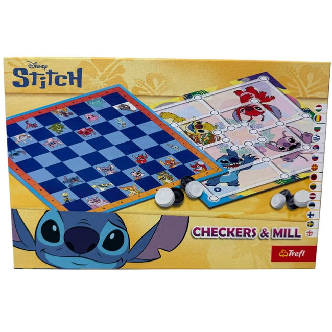 Disney Stitch: Dáma és malom társasjáték – Trefl