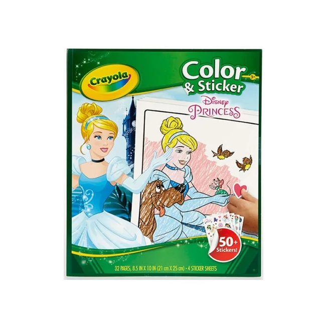 Disney Hercegnők: Kifestő matricával – Crayola