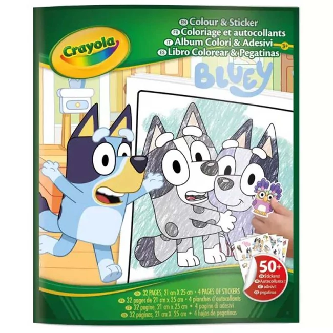 Crayola: Színező és matricázó füzet – Bluey