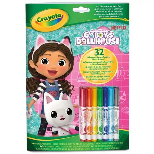Crayola: Color &amp; Activity – Gabi babaháza foglalkoztató 7 db filctollal