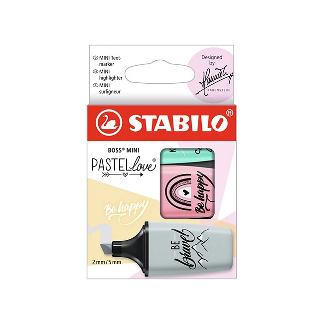 Stabilo: Boss Mini Pastellove szövegkiemelő készlet 3 db-os