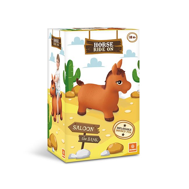 Felfújható ugráló lovacska barna színben – Mondo Toys